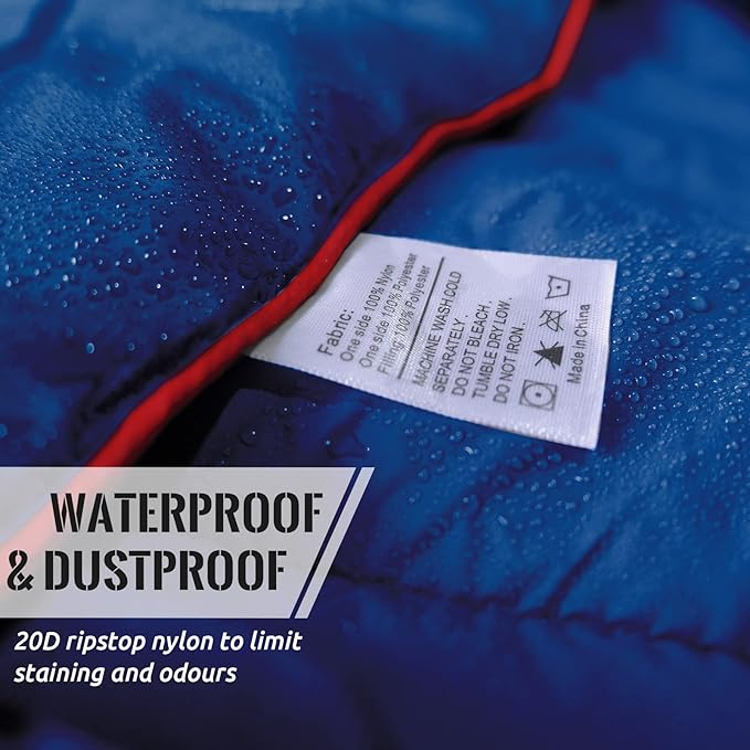 Outdoor Puffy Camping Blanket, Lightweight Down Alternative Puffy Printed Camping Large Ultra Warm Hammock Top Quilt Waterproof Blanket for Traveling Picnic Beach Party Cold Weather (Navy)