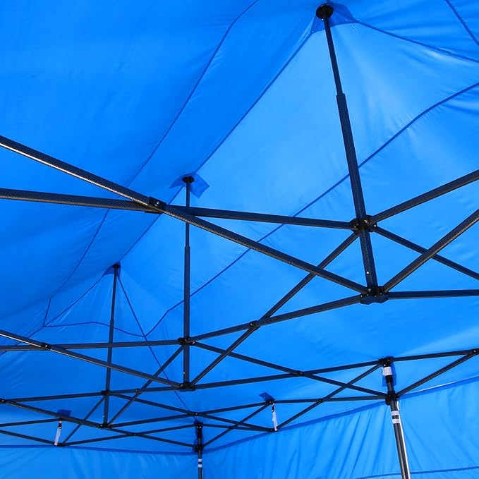 COBIZI 10x20 Pop Up Canopy Without Sidewall,Heavy Duty Canopy UPF 50+ All Season Wind Waterproof Commercial Outdoor Wedding Party Tents for Parties Canopy Gazebo with Roller Bag(10 x 20 ft Dark Blue)