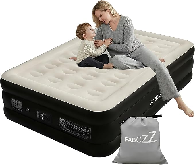 air Mattress Full with Built in Pump – 18-Inch Thickened air Bed Suitable for Camping, Home use, and Guest Accommodation, Supports Up to 650 Pounds