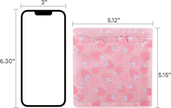 QQ Studio 100 PCS Clear Print Poly Plastic Color Empty Hangover Starter Kit with Resealable Zipper Seal Lock (Assorted, 5.12 inch x 5.12 inch)