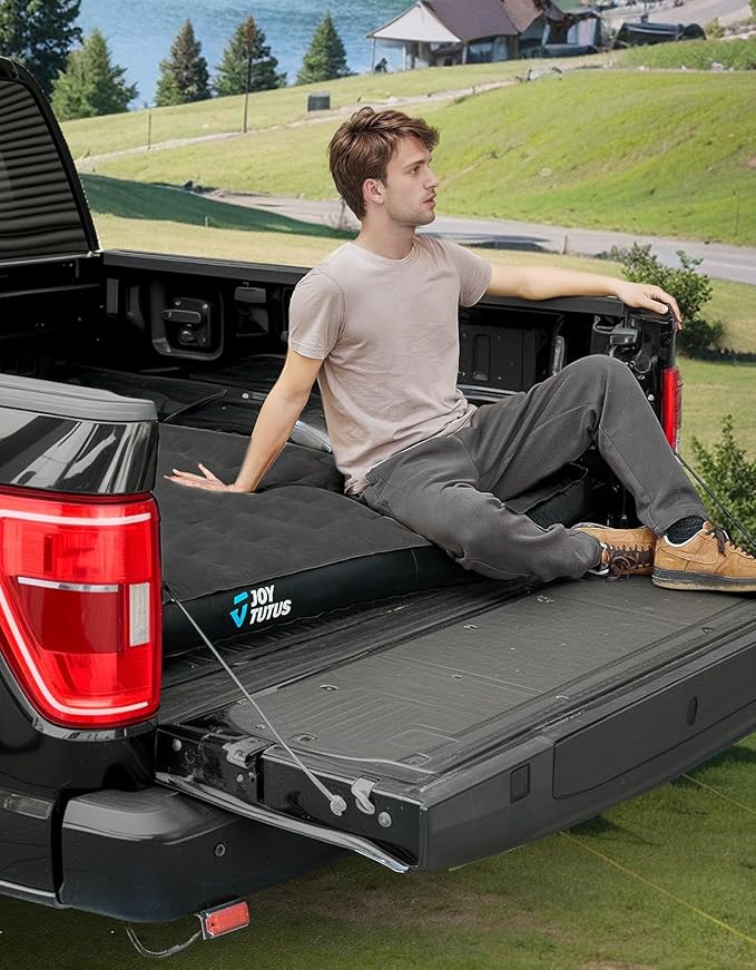 JOYTUTUS Awning Truck Tent 6.5ft+JOYTUTUS Truck Bed Air Mattress for 6-6.5Ft