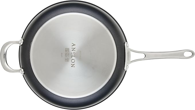 Anolon X Hybrid Nonstick Induction Frying Pans/Skillet Set, 10 Inch and 12 Inch, Dark Gray