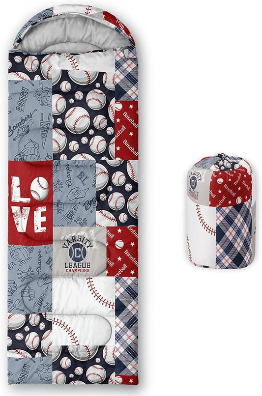 Kids Sleeping Bag for Boys Girls,Bohemian Cowboy Print-Lightweight Warm Portable Outdoor Indoor-Waterproof Cold Weather Resistant Sleeping Bag for Camping Hiking