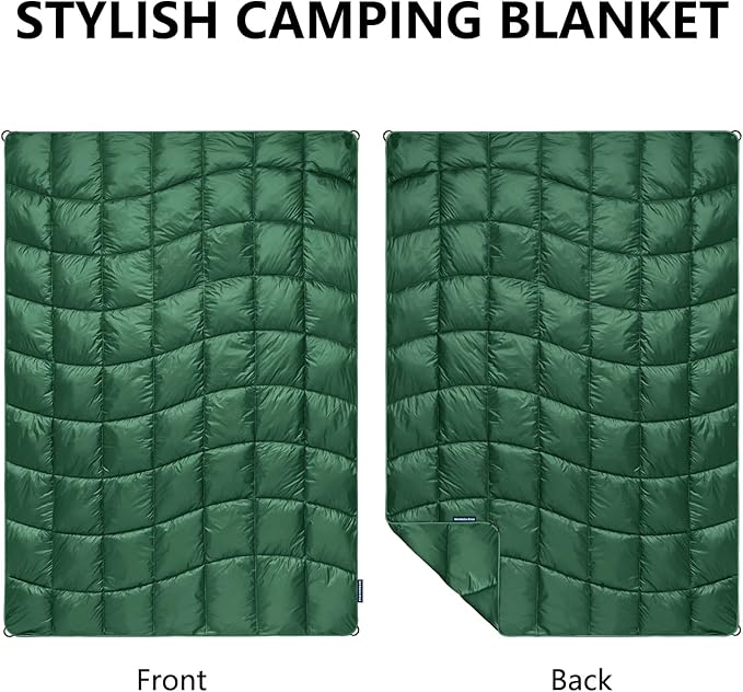 Camping Blanket, Packable Puffy Blankets Lightweight Windproof Waterproof for Outdoors,Hiking, Backpacking,Beach,Car,Picnic,Stadium