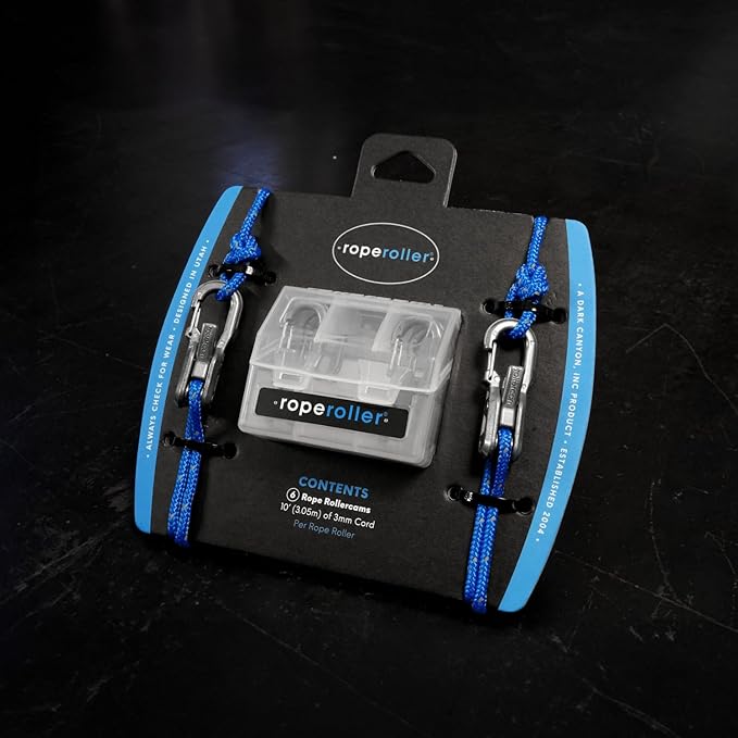 Roperoller Rope Tightening Tool & Tensioner 6-Pack with Rollercam Technology – Heavy-Duty Tie Down for Camping, Tarps, Guy Lines, Boating & Outdoor Gear – Includes Reflective Cord & Carry Case