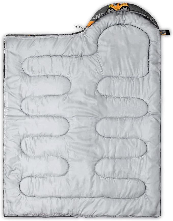 Kids Sleeping Bag for Boys Girls,Rocket Moon Print-Lightweight Warm Portable Outdoor Indoor-Waterproof Cold Weather Resistant Sleeping Bag for Camping Hiking