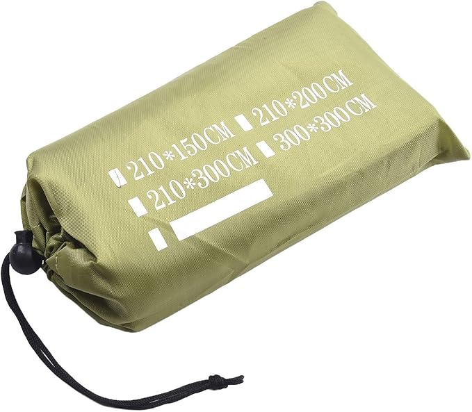 Outside Camping Rain Tarp, Waterproof Portable Tarp Shelter Rain Tarp Sun Shade Shelter for Outdoor Adventures(Green 150x210CM)