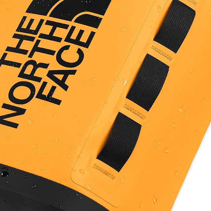The North Face Base Camp Dry Bag - Roll-Top Waterproof Stuff Sack, Ideal for Camping Gear & Kayak Accessories, Summit Gold/TNF Black, 18 Liters