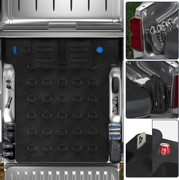 Umbrauto Truck Air Mattress for 5.5-5.8ft Full Size Truck Bed, Inflatable Pickup Airbed with Wireless Rechargeable Pump for Outdoor Travel