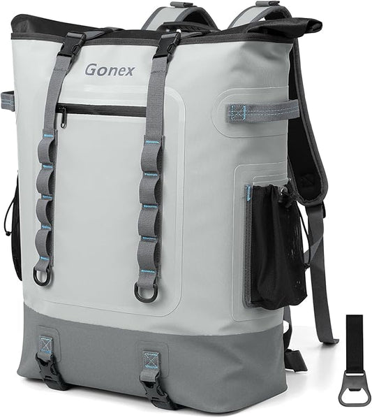 Gonex Cooler Backpack, 40 Can Insulated Soft Backpack Cooler Bag for Men Women, Waterproof Nylon TPU Cooler Backpack for Beach, Picnic, Lunch and Camping