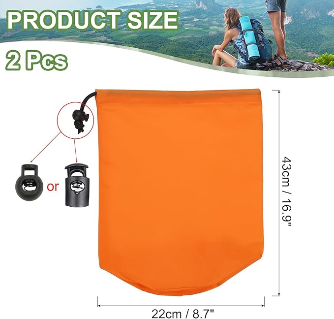PATIKIL Stuff Sack, Waterproof Outdoor Storage Sack Portable Drawstring Dust Flap Bag Lightweight Sleeping Bag for Camping Hiking Travel