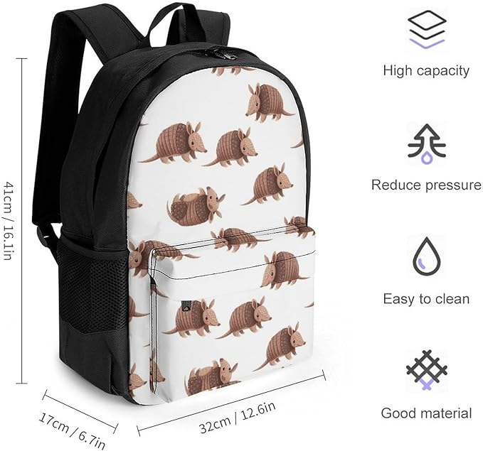 Rucksacks Polyester Anti-Theft Multipurpose Armadillo Carry On Bag Large Capacity Gym Outdoor Hiking Backpack With Smooth Zippers