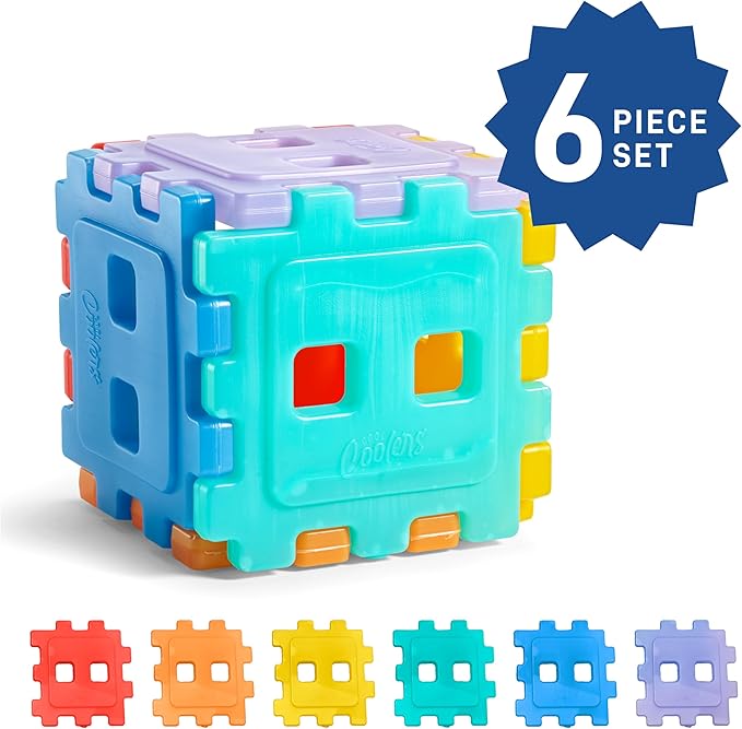 Cool Coolers by Fit & Fresh Slim Ice Packs, Quick Freeze, Space-Saving, Reusable Ice Packs for Lunch Boxes & Coolers