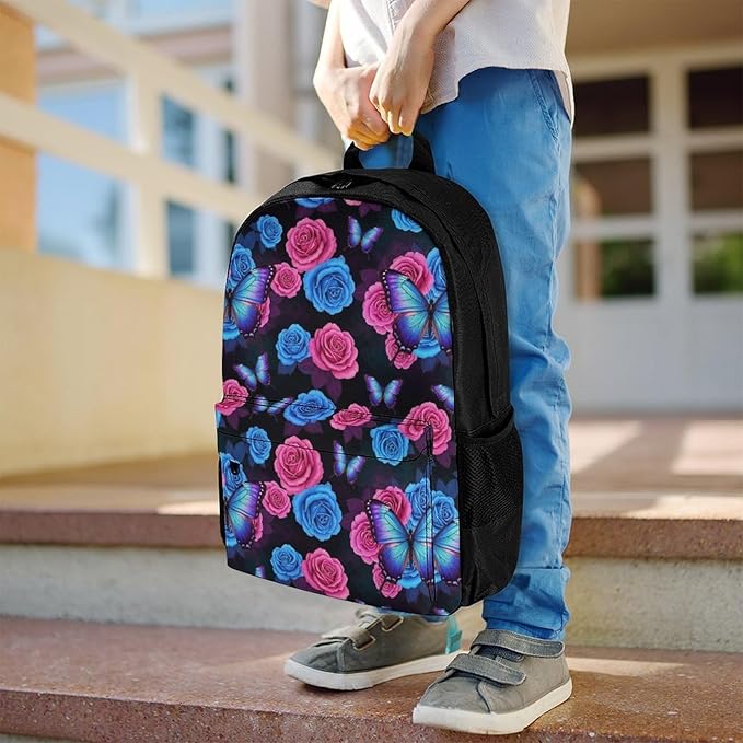 Casual College Daypack Butterfly Multipurpose Business Travel with Large Capacity Rucksack for Men Women