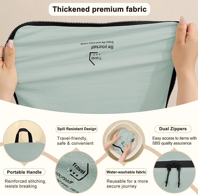 Packing Cubes for Travel, Various Sizes Luggage Organizer Bags with Double Zipper, Durable Space Saver Bags Travel Essentials (5 Set, Grey)