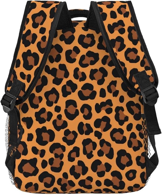 Lightweight Rucksacks for Climbing Outdoors Walking Cycling, Large Capacity Anti-Theft Multipurpose Carry On Bag, Brown Leopard Cheetah Art Camping Outdoor Backpack