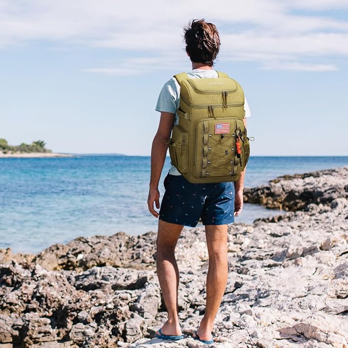 Maelstrom Backpack Cooler,Soft Lightweight Leakproof Cooler Backpack,Men Women 35/50 Can Insulated Cooler Bag,Keeps Hot/Cold for Up to 16 Hours,Perfect for Camping, Beach