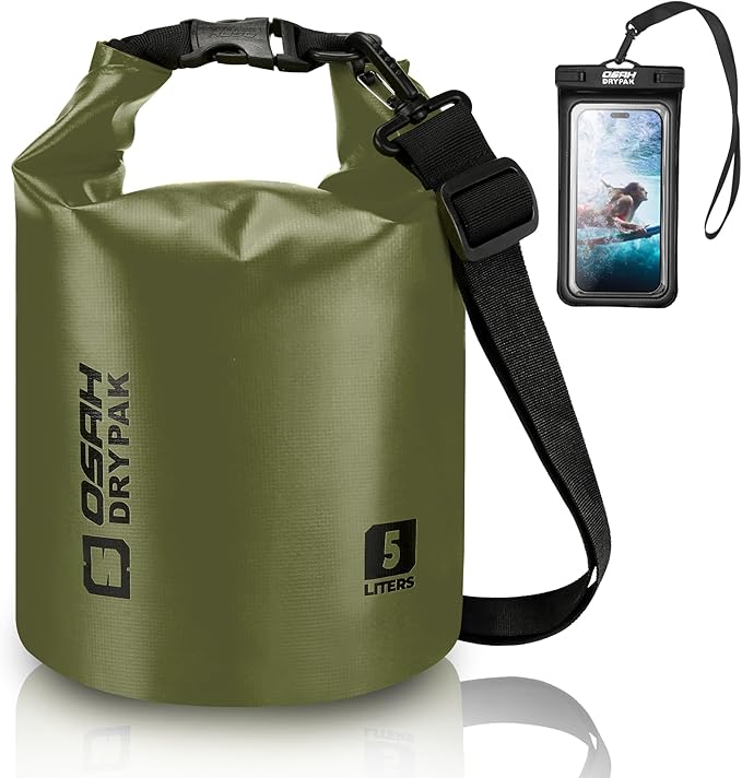 Waterproof Dry Bag, 5L/10L/20L/30L/40L Roll Top Lightweight Storage Backpack with Phone Case for Women & Men, Floating Waterproof Sack for Travel, Swimming, Kayaking, Paddle Board, Camping & Beach