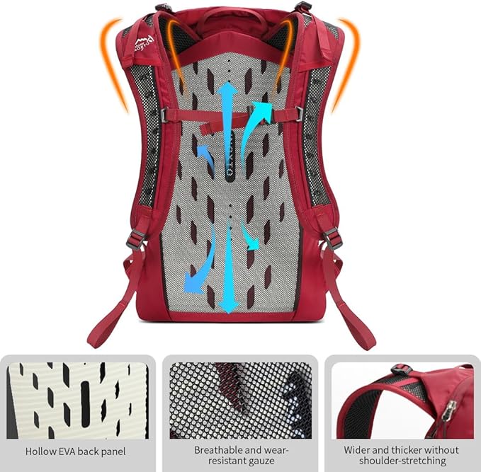 IX INOXTO Hiking Hydration Backpack with 3l Water Bladder for Women and Men 25L Water Backpack for Hiking, Cycling, Climbing, Camping