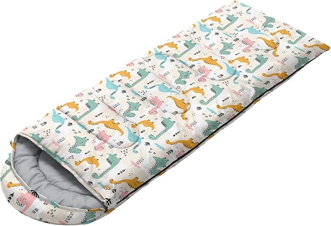 AILONEN Boys Sleeping Bag for Camping,Nautical Anchor,Lightweight & Waterproof,3 Season Warm & Cool Weather,Navy Blue Sleeping Bags for Kids Men Travelling,Outdoors