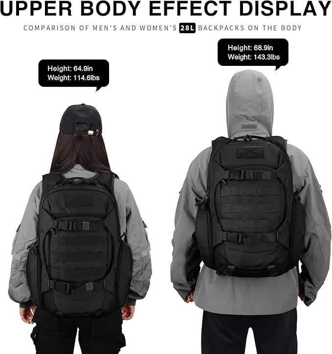 Mardingtop 28L Tactical Backpacks Molle Hiking daypacks for Camping Hiking Military Traveling Motorcycle