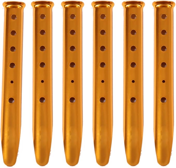 Azarxis Snow Sand Tent Stakes Pegs Aluminum U-Shaped Lightweight Heavy Duty Ground Nails for Beach Shade Canopy Camping Hiking Backpacking Picnic