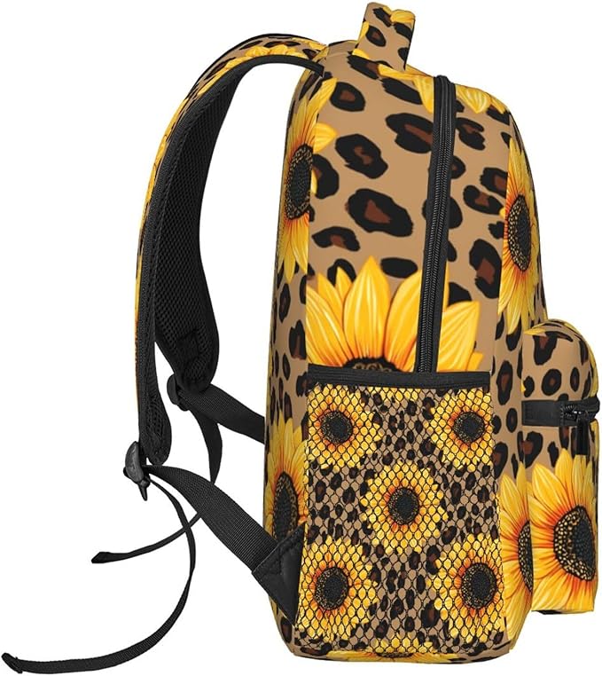 Rucksacks Lightweight Multipurpose Anti-Theft 90S Sunflower Leopard Shoulder Bag Large Capacity Business Computer Bag With Smooth Zippers