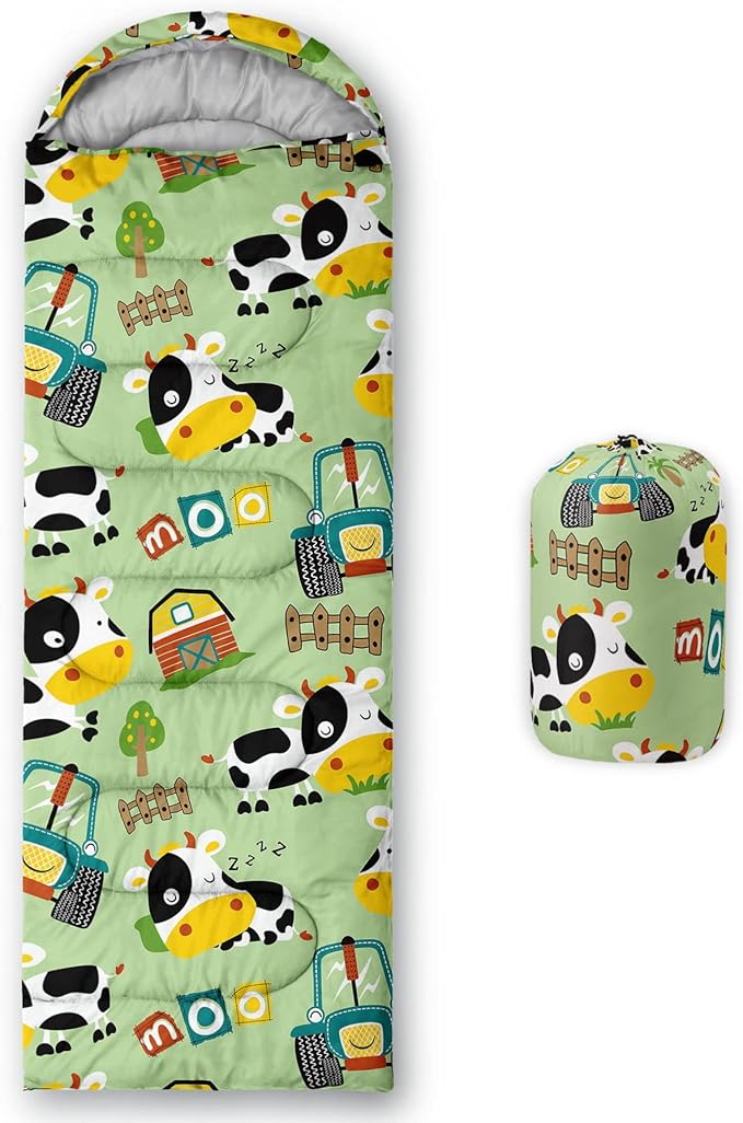 Kids Sleeping Bag for Boys and Girls,Monster Alien Print-Lightweight Warm Portable Outdoor Indoor-Waterproof Cold Weather Resistant Sleeping Bag for Camping Hiking