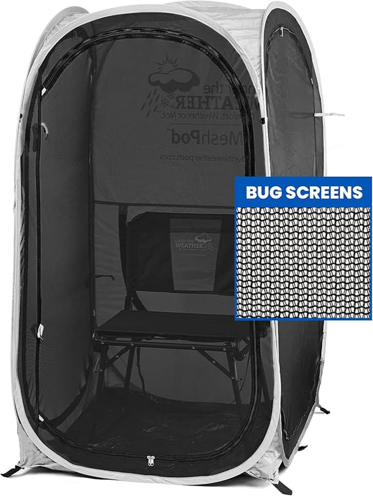WeatherPod® The Original Shark Tank MyPod™ Mesh 1-2 Person Pop-Up Screen Pod - Keeps Out Bugs, Mosquitos, and Harmful UV Rays - UPF 50 for Maximum Protection from The Sun