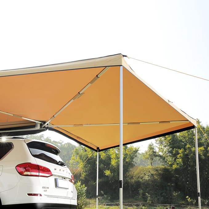 VEVOR 270 Degree Awning, Ultimate Sun Protection Vehicle Awning, Waterproof UV50+ Car Side Awnings with Carry Bag, All-Weather Free-Standing Overland Awnings Car Shelter for SUV Van Truck Camping