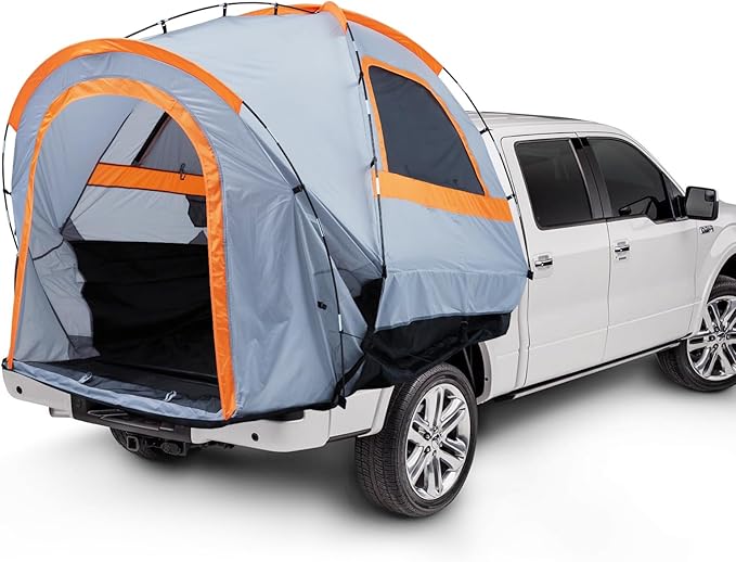 Pickup Truck Tents, Waterproof Pu2000mm Double Layer Truck Bed Tent with Rainfly for 2 Person, Portable Truck Tent for Camping, Fishing, Travel