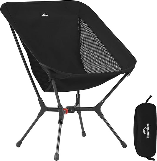 Naturehike YL01 Snap Camping Chair, 1 Second Setup Frame, 441lb Capacity, Portable Backpacking Chair with Storage Bag, Lightweight & Compact Folding Camp Chair for Backpacking Camping Fishing