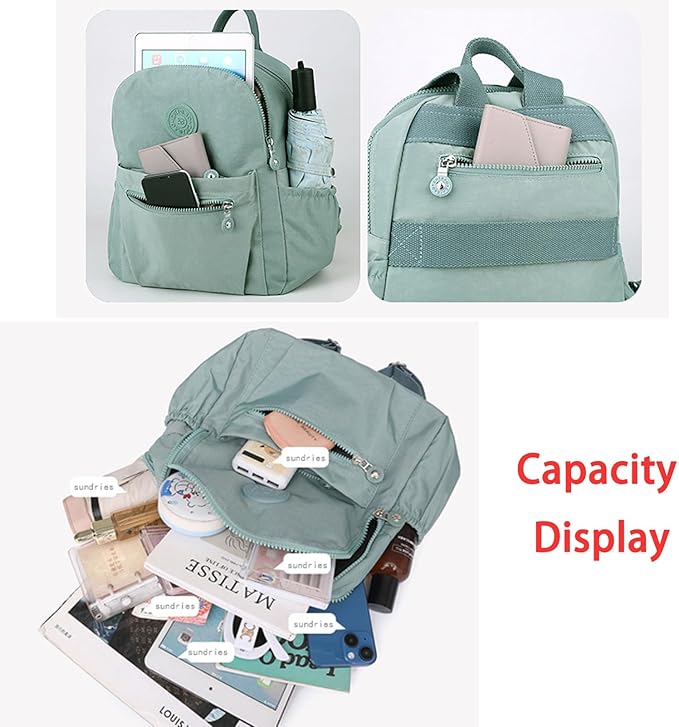 Simple Casual Solid Color Lightweight College Work Backpack Anti Theft Travel Backpack Daypack for Women (Grey)
