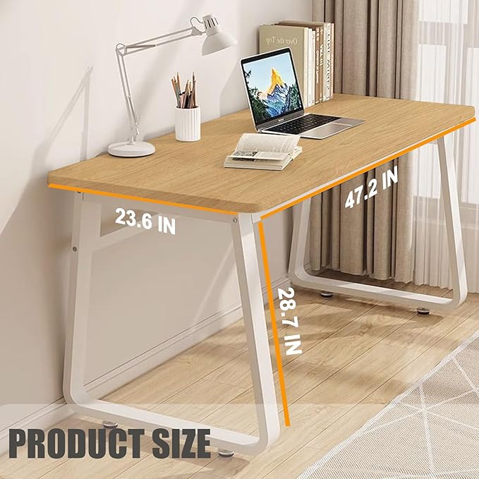 Computer Desk Modern Simple Style Desk for Home Office, 47.2 inch Small Writing Table or Bedroom