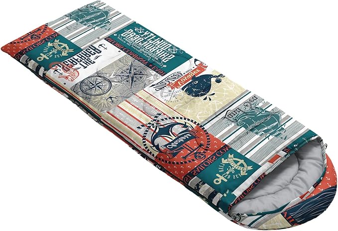 Kids Sleeping Bag for Boys Girls,Bohemian Cowboy Print-Lightweight Warm Portable Outdoor Indoor-Waterproof Cold Weather Resistant Sleeping Bag for Camping Hiking