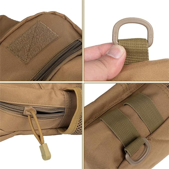 Armiya Men's Tactical Sling Bag, Small Shoulder Chest Molle Daypack Backpack for Cycling Hiking Camping Trekking