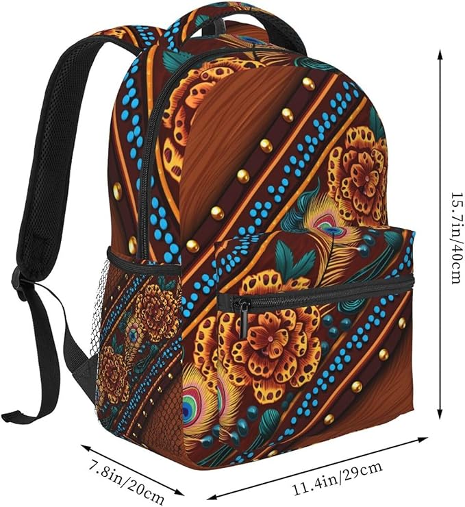 Rucksacks Polyester Anti-Theft Multipurpose 90S Sunflower Leopard Carry On Bag Large Capacity Gym Outdoor Hiking Backpack With Smooth Zippers