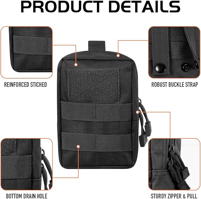 Gogoku 4-Pack Molle Pouch Tactical Molle Pouches Compact Utility EDC Waist Bag Pack