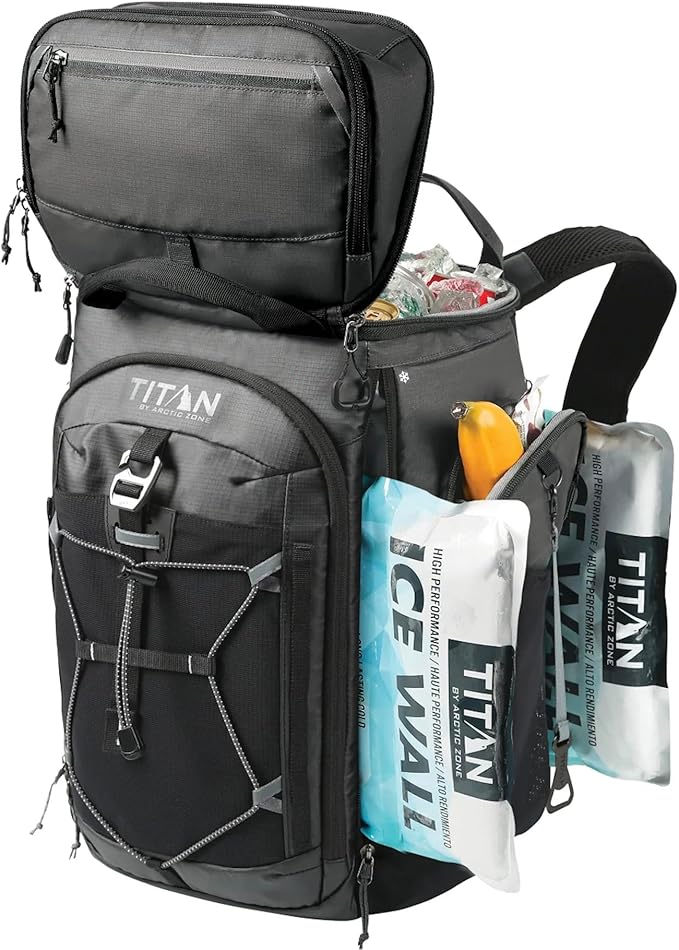 26 CANS Titan by Arctic-Zone Super Foam and Leak Proof Backpack Cooler - Black