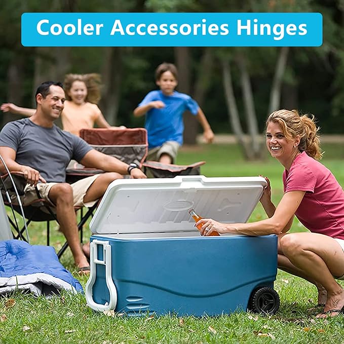 Replacement Cooler Hinges for Coleman Camping Accessories and Ice Chest, Cooler Hinges Kit for Rubbermaid Parts - 4 Pack