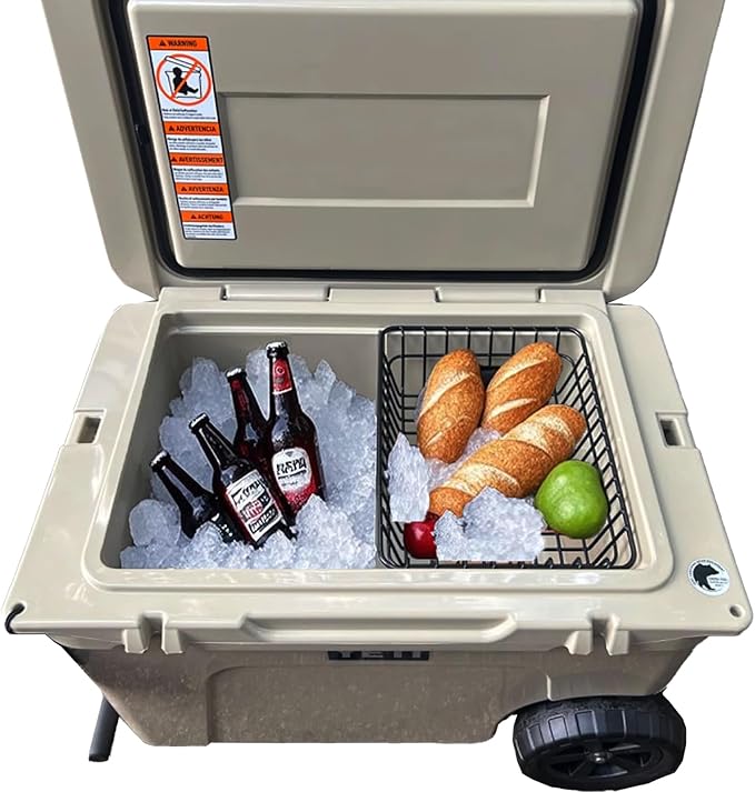 Cooler Basket for YETI Tundra Haul, YETI Roadie 48, YETI Roadie 60Compatible with Other lgloo Accessories Cooler Locks, Cooler Dividers, Ice etc,Cooler Basket Keeps Food Dry.