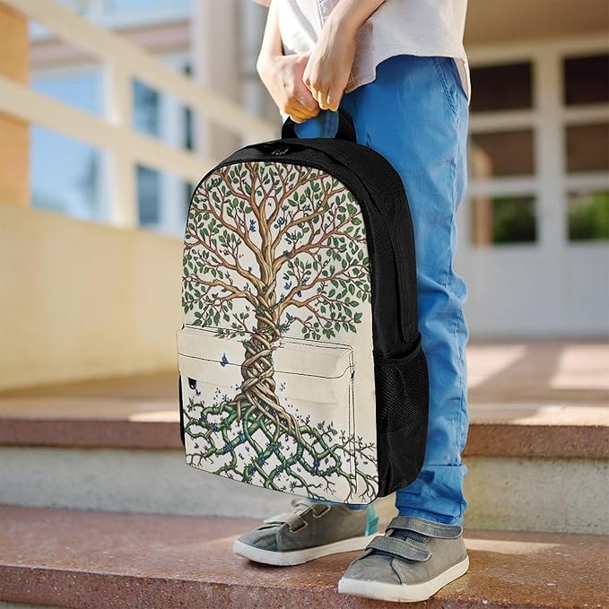 Supdreamc Rucksack Multipurpose Anti-Theft Big Capacity Shoulder Bag, Dna Tree Of Life Travel Hiking Camping Rucksack With Side Pockets
