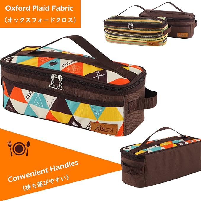 TRIWONDER Camping Travel Cookware Organizer Bag Cooking Utensils Storge Portable Pouch for Outdoor Barbecue Camping Cooking Spoon Chopsticks Organizing