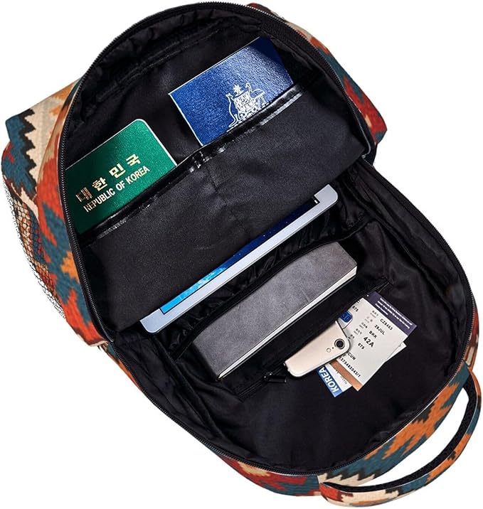 Polyester Daypack Bookbag for Gym Business Bicycle, Large Capacity Multipurpose Anti-Theft Carry On Bag, Indiana Western Southwest Mesas Travel Hiking Daypack