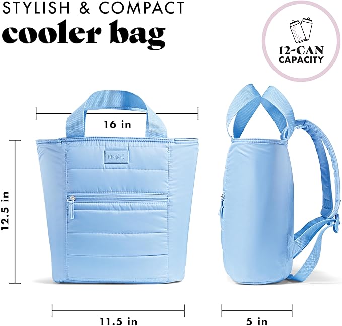 Fit & Fresh Carefree Cooler Collection – Insulated, Leakproof, Water-Resistant Tote & Mini Sling Bag for Summer Pool & Travel