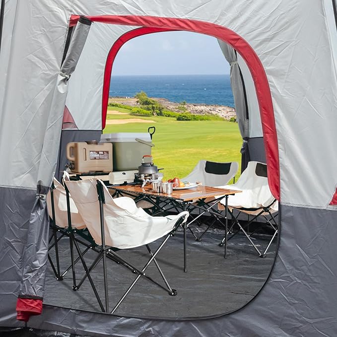 Outvita 8/10 Person Camping Tent, Large 2 Room Family Tent with Weatherproof Instant Cabin Shelter with Rainfly & Carry Bag for Backpacking Hiking Car Traveling…
