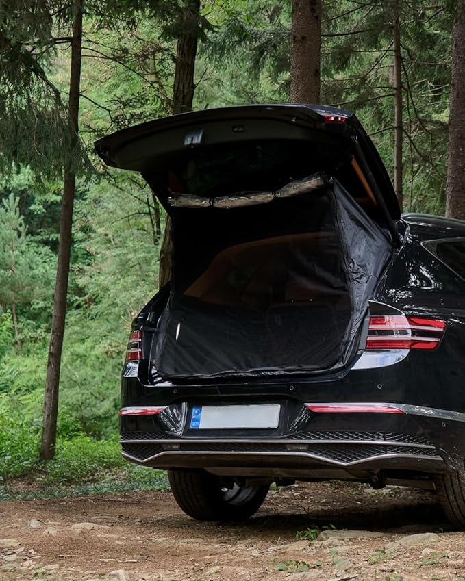 SUV 3 in 1 Tailgate Tent with TPU Window&Mesh Screen,Trunk Camping Tent, Waterproof 2000MM UPF 50+, Universal Fit Most Suvs
