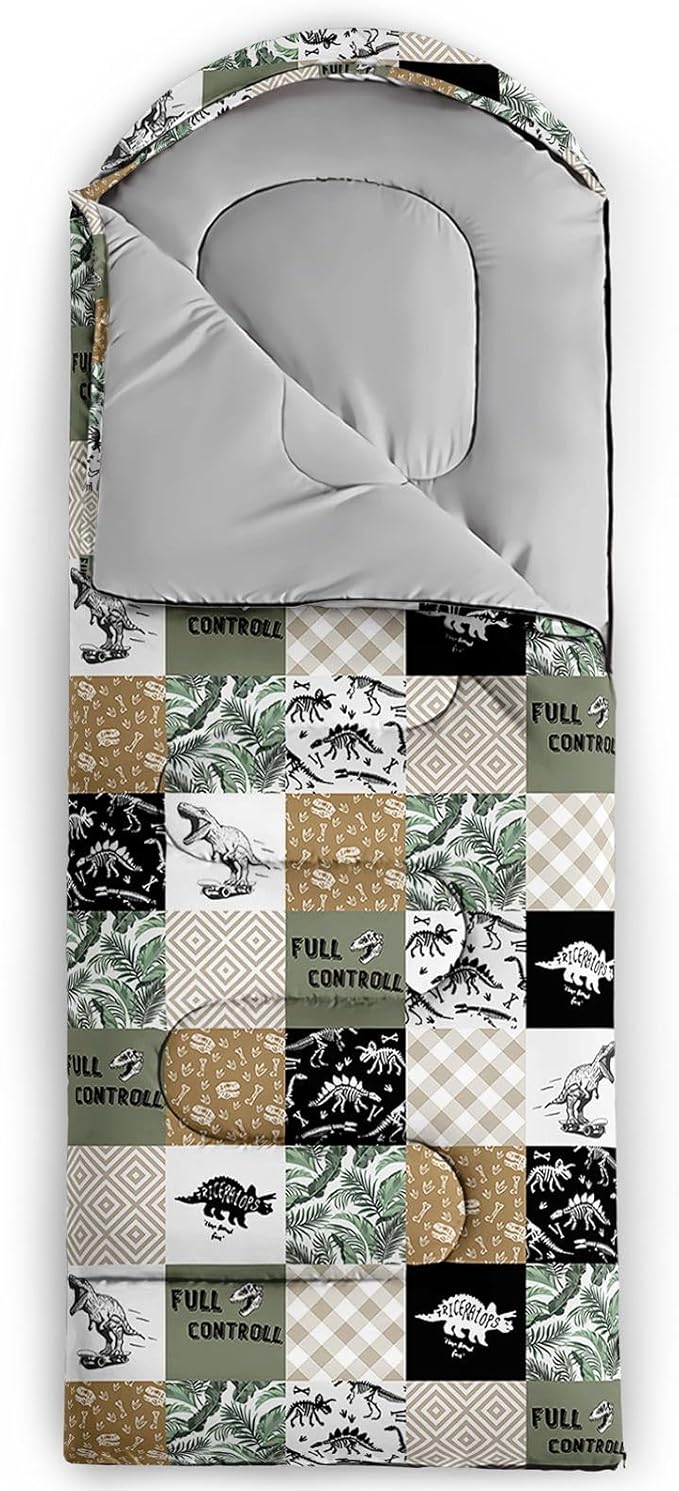 Kids Sleeping Bag for Boys Girls,Bohemian Cowboy Print-Lightweight Warm Portable Outdoor Indoor-Waterproof Cold Weather Resistant Sleeping Bag for Camping Hiking