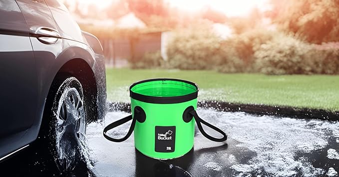 BANCHELLE Collapsible Bucket Water Container Portable Folding Camp Wash Basin for Outdoor Traveling Hiking Fishing Car Washing Gardening Camping 2 PCS