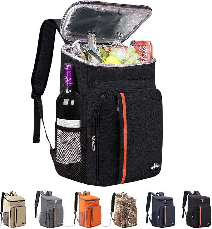 Camping Cooler Backpack 25 Cans, Leak Proof Insulated Thermal Bag, Beach Travel Picnic Lunch Backpack for Men Women
